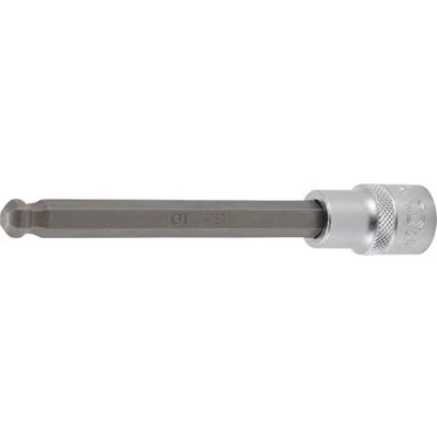 Imagen de BGS 4258 10 Punta de vaso longitud 140 mm entrada 12,5 (1/2&quot;) hexágono interior con cabeza bola