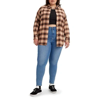 Imagen de Levi&#039;s Plus Size Mile High Super Skinny Vaqueros Tallas Grandes Mujer, Dark Indigo Worn In, 16 L