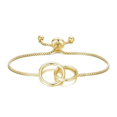 Imagen de Philip Jones Pulsera de la amistad con eslabones chapados en oro creada cristales Zircondia®