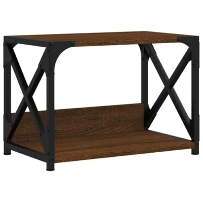 Imagen de vidaXL Soporte de Impresora 2 Niveles marrón Roble 44x26x31,5 cm
