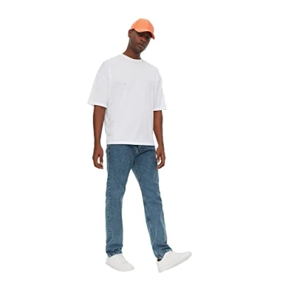 Imagen de Trendyol Vaqueros de Corte Regular para Hombre Jeans, Azul, 36