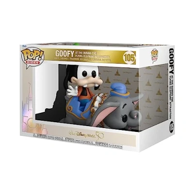 Imagen de Funko POP! Ride Super Deluxe: Walt Disney World 50th Dumbo Con Goofy Anniv. Figuras Miniaturas Coleccionables Para Exhibición Idea De Regalo Mercancía Oficial