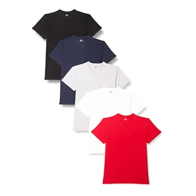 Imagen de Lower East Camiseta con escote en pico, Hombres, Negro / Verde Azul marino Rojo Gris mezcla Blanco (paquete de 10), XL