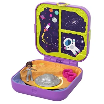 Imagen de Polly Pocket Cofre Aventuras en el Espacio, muñeca con Accesorios (Mattel GDL84)