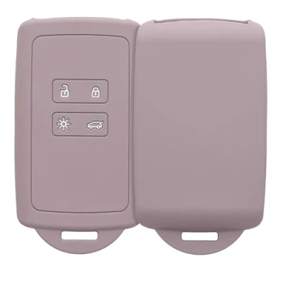 Imagen de kwmobile Funda de Silicona Compatible con Renault Llave Coche Smart Key 4 Botones (Solo Keyless Go) Carcasa Protectora para Llavero Case Mando Auto Nube Violeta