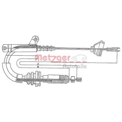 Imagen de METZGER 10.817 Cable de Freno Mano Atrás izquierda 2184/1620 COFLE