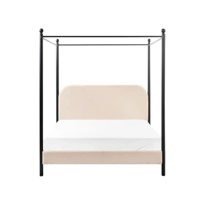 Imagen de Beliani cama con dosel bouclé dannemois 150x211
