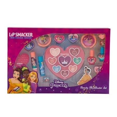 Imagen de Lip Smacker Disney Princess Blockbuster Set, Set de Regalo Maquillaje, Bálsamos Labiales, Brillos Labios, Cremas y Esmaltes Uñas para tus Hijos, Accesorios el Cabello Maquillaje