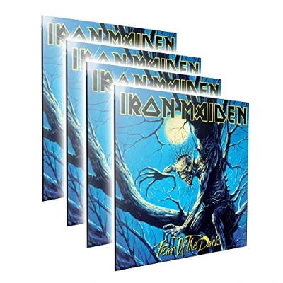 Imagen de Nemesis Now Iron Maiden Fear of The Dark Crystal Clear Cuadro (32 cm), Color Negro