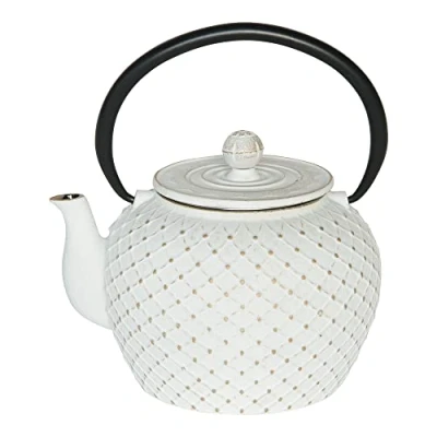 Imagen de Table Passion Tetera Hokkaïdo de hierro fundido con filtro 1,2 l blanco