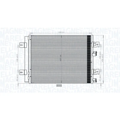 Imagen de MAGNETI MARELLI 350203765000 Condensador con secador 522x398x16 398 522 16 DACIA: Duster SUV, Sandero I, Logan I Berlina