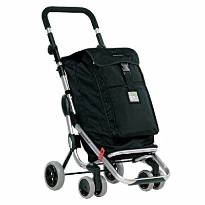 Imagen de Foppapedretti Go Up Black 211 9702000100 Carrito de la Compra, Color Nogal, Compuesto, 63x41x27 cm