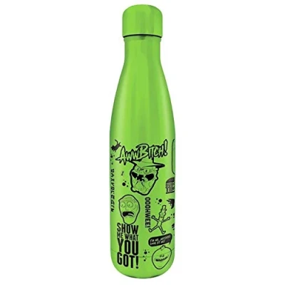Imagen de Rick and Morty MDB25403 Botella de acero (500 ml), diseño con citas adulto, unisex, multicolor, 500 ml