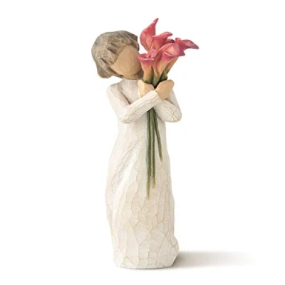 Imagen de Willow Tree Figura de niña con Flores, Home Deco, Enesco