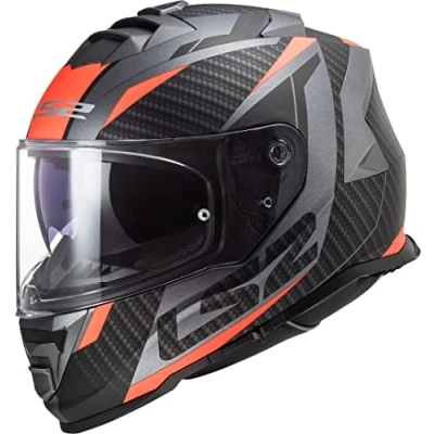 Imagen de LS2, Casco Moto Integral STORM II RACER Matt Titanium Orange, M