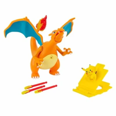 Imagen de Pokémon Charizard Figura de Lujo 7 Pulgadas, Pikachu con Lanzador Interactive Plus 2 Pulgadas