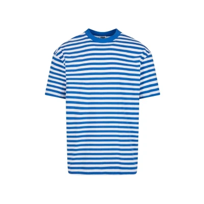 Imagen de Urban Classics Regular Stripe Camiseta estampada, Hombre, Talla: 3XL, White royal
