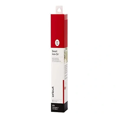 Imagen de Cricut Smart Iron On Heat Transfer Vinyl 1 Sheet 33cm x Red, Cloruro de polivinilo, 2.7m (9ft), 2, Vinilo, 2