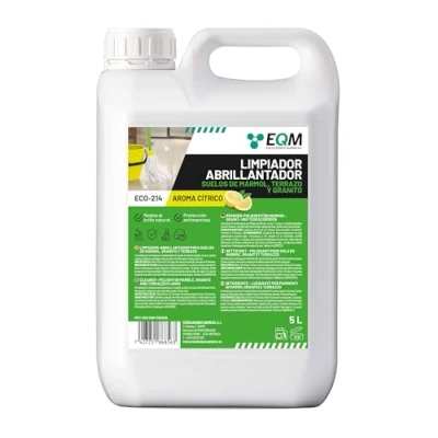 Imagen de EQM SOLUCIONES QUÍMICAS ECO 214 Limpiador Abrillantador para suelos de Mármol, Piedra natural y Granito 5L Realza el color brillo