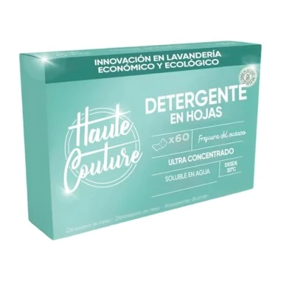 Imagen de HAUTE COUTURE Detergente en Hojas Para Ropa 60 lavados Máxima eficacia Formato predosificado Fácil transporte Ecológico de usar