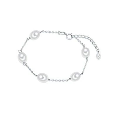 Imagen de Valero Pearls SÜSSWASSER Zucht Pulsera, Mujer, Talla: One Size, Silber