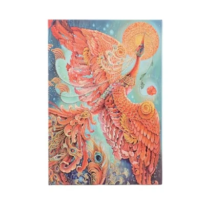 Imagen de Firebird (Birds of Happiness) Midi Unlined Hardback Journal (Elastic Band Closure) (Bird
