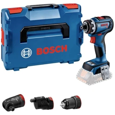 Imagen de Bosch Professional 18V System GSR 90 FC Atornillador a batería (Brushless, 64 Nm, 3 cabezales FlexiClick, en L BOXX)