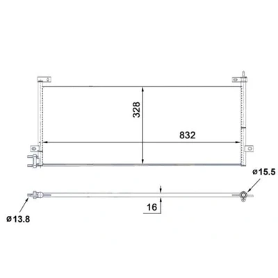 Imagen de MAHLE ORIGINAL AC 884 000S Condensador sin secador 832