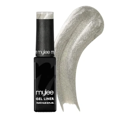 Imagen de Mylee Esmalte de Uñas Semipermanente Liner Gel 7ml [Silver Screen] Pincel para Nail Art Incorporado, Manicura Pedicura UV/LED, Uso Profesional y Doméstico, Larga Duración Fácil Aplicar