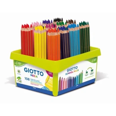 Imagen de Giotto Lápices de Colores Mega Schoolpack 108 Uds