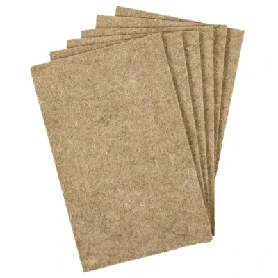 Imagen de La Cordeline Juego de 6 alfombras cama cáñamo natural, 25 x 40 cm, 1000 g/m², fondo jaula para roedores, conejos, hámster…