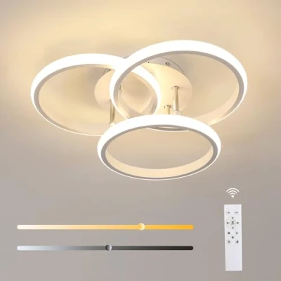 Imagen de Comely Plafoniera LED Soffitto 40CM Dimmerabile, 42W 4500LM Lampada da Bianca Moderna, Camera Letto Rotondo Regolabile 3000 6500K per Cucina, Soggiorno, Balcone