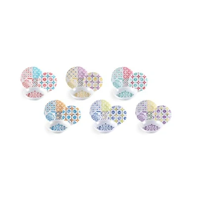 Imagen de Excelsa Juego de vajilla 18 Piezas Línea Mayólicas Material porcelana Multicolor