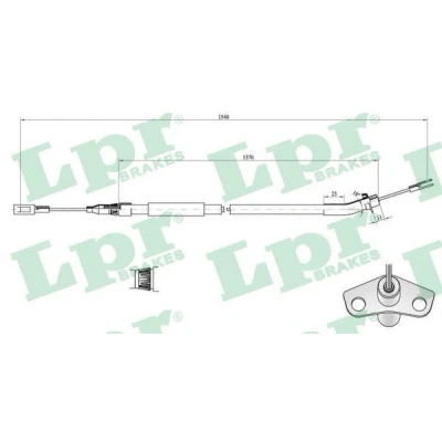 Imagen de LPR C0442B Cable de Freno Mano 1545/1360 Discos MERCEDES BENZ: Sprinter 3 T Furgón, 4 Camión plataforma/Chasis, 2 Furgón