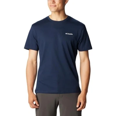 Imagen de Columbia Basic LOGO Short Sleeve Camiseta básica, Hombre, Talla: XL, Collegiate navy