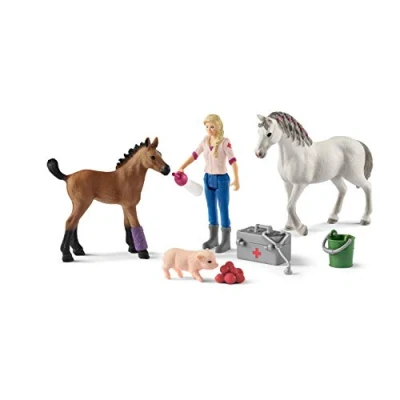 Imagen de Schleich 42486 Vet visiting mare and foal