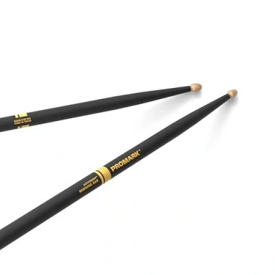 Imagen de ProMark Rebound 5AB ActiveGrip Hickory Drumsticks Agarre mejorado para tocar con precisión Punta de madera bellota 1 par