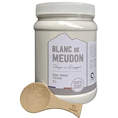 Imagen de Blanc de Meudon 1 kg Fabricado en Borgoña Polvo fino limpiador y ecológico + cuchara