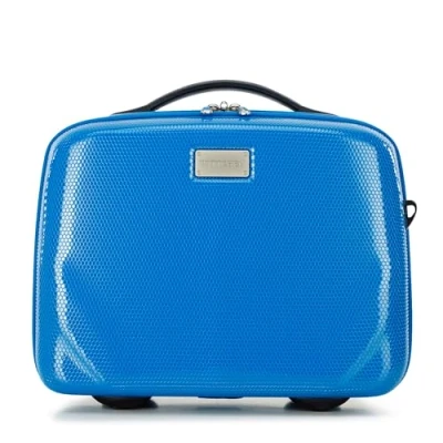 Imagen de WITTCHEN PC Ultra Light Bolso de Cosméticos Estuche cosmético tocador Neceser Fabricado en Policarbonato Manejar Correa elástica para el Hombro Talla XS Azul