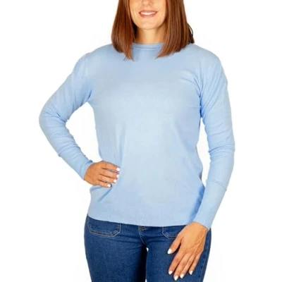 Imagen de Jersey de Punto Fino para Mujer, Sueter Manga Larga Invierno, Otoño, Cuello Redondo. Talla M
