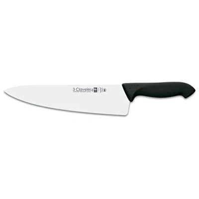 Imagen de 3 Claveles Proflex Cuchillo cocinero 25 cm, acero inoxidable, negro