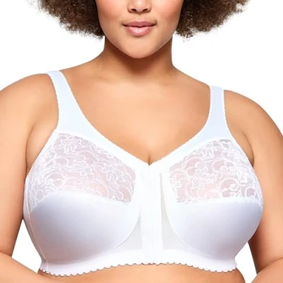 Imagen de Glamorise Conjunto de lencería clásico para mujer, color blanco, talla 100d