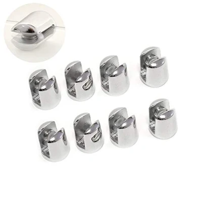 Imagen de 8 Piezas 10 12mm Abrazaderas de Vidrio, Soporte para Estante Cristal, Sólido Abrazadera Vidrio Ajustable, Baño Clip Clamp Bracket