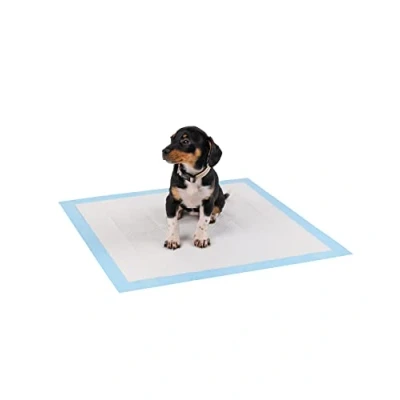 Imagen de lionto Alfombrilla de Entrenamiento para Cachorros, 6 Capas con Tiras Adhesivas, 50 Unidades 60x60 cm, a Prueba Fugas y Alta Capacidad absorción Animales Enfermos e incontinentes, Azul