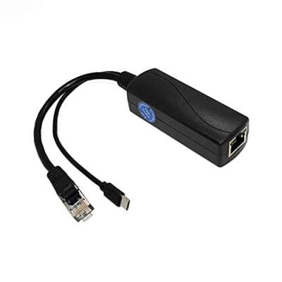 Imagen de REVODATA Gigabit PoE Splitter Micro USB 5V/3A, Salida de 48V a 10/100/1000Mbps Activo IEEE802.3af/at, Adaptador para Pi 3B/3B+/Dispositivo (USB0503G)