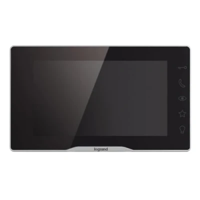 Imagen de Legrand, EASYKIT Plus 364220 Monitor Brillante a Color de 7&quot;, Teclas Sensor, Ajuste Individual Brillo, Volumen, Pantalla y micrófono, alimentación Red, Color: Acero Inoxidable