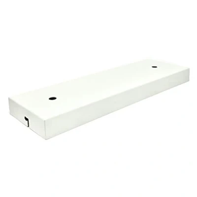 Imagen de Portalámparas E27/Rosetón de metal rectangular Colores: blanco, negro y rústico (ROSONE 2 FORI BIANCO 300MM)