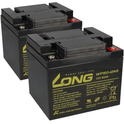 Imagen de Batería de repuesto para Invacare Auriga y Orion 2 baterías Kung Long 12 V 50 Ah plomo resistente a ciclos AGM VRLA