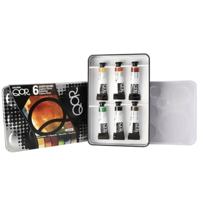 Imagen de Golden : Qor Watercolour Paint Introductory Set of 6 Earth Colours 5ml Tubes