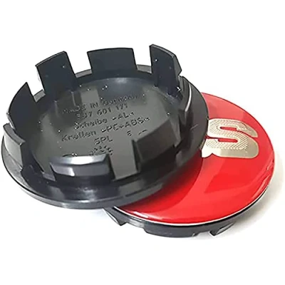 Imagen de GÉNERIC 4 Piezas Centre Tapacubos Coche Rueda Tapas Centrales, para BBS 56MM 60MM 65MM 68MM Accesorios,65mm Red Silver